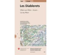 Carte topographique n° 1285 - Les Diablerets (Suisse) | Swisstopo - 1/25 000