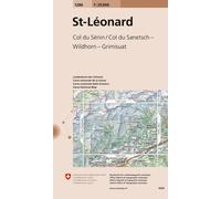 Carte topographique n° 1286 - St-Léonard (Suisse) | Swisstopo - 1/25 000