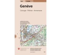 Carte topographique n° 1301 - Genève (Suisse) | Swisstopo - 1/25 000