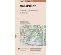 Carte topographique n° 1304 - Val d'Illiez | Swisstopo - 1/25 000