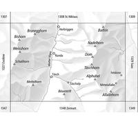 Carte topographique n° 1328 - Randa (Suisse) | Swisstopo - 1/25 000