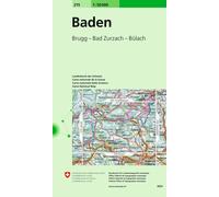 Carte topographique n° 215 - Baden (Suisse) | Swisstopo - 1/50 000