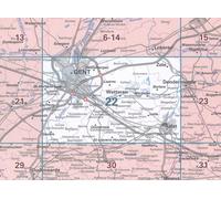 Carte topographique n° 22 - Gand (Belgique) | NGI - 1/50 000