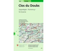 Carte topographique n° 222 - Clos du Doubs (Suisse) | Swisstopo - 1/50 000