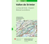 Carte topographique n° 232 - Vallon de St-Imier (Suisse) | Swisstopo - 1/50 000