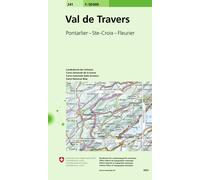 Carte topographique n° 241 - Val de Travers (Suisse) | Swisstopo - 1/50 000