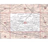 Carte topographique n° 33 - St-Trond (Belgique) | NGI - 1/50 000