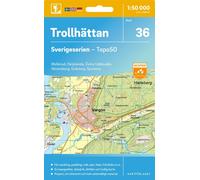 Carte topographique n° 36 - Trollhättan (Suède) | Norstedts - Sverigeserien