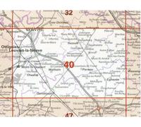 Carte topographique n° 40 - Wavre (Belgique) | NGI - 1/50 000