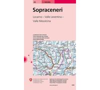 Carte topographique n° 43 - Sopra Ceneri (Suisse) | Swisstopo - 1/100 000