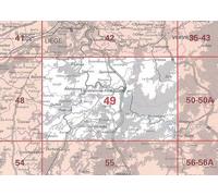 Carte topographique n° 49 - Spa (Belgique) | NGI - 1/50 000