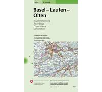Carte topographique n° 5029 - Basel, Laufen, Olten (Suisse) | Swisstopo - 1/50 000