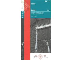 Carte topographique n° 54/1-2 - Ciney (Belgique) | NGI topo 25