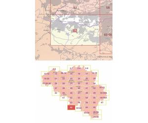 Carte topographique n° 62 - Cul-des-Sarts (Belgique) | IGN belge - 1/50 000