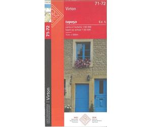 Carte topographique n° 71-72 - Virton (Belgique) | IGN belge - 1/50 000