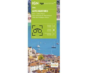 Carte touristique TOP 100 D06 - Alpes-Maritimes : Nice, Côte d'Azur, PN du Mercantour | IGN