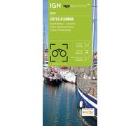 Carte touristique TOP 100 D22 - Côtes-d'Armor : St-Brieuc, Lannion, Côte de Granit Rose, Côte d'Émeraude | IGN