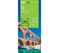 Carte touristique TOP 100 D30 - Gard : Nîmes, Alès, Pont du Gard, Aigues-Mortes | IGN