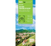 Carte touristique TOP 100 D68, D90 - Haut-Rhin, Territoire de Belfort | IGN