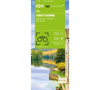Carte touristique TOP 100 D82 - Tarn & Garonne : Montauban, Moissac, Bas Quercy | IGN