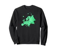 Carte verte de l'Europe avec les frontières des pays Sweatshirt