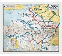 Carte Vidal Lablache N° 6 - FRANCE CANAUX - 120 x 100 cm (reproduction ancienne carte scolaire) - Bâche 340 g/m²