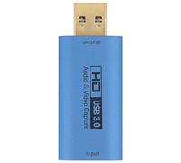 Carte vidéo USB 3.0 1080p 60 Hz pour appareil photo DVD, commutateur d'enregistrement de jeu pour YouTube-Live Broadcasting Low Latency Bluetooth compatible avec émetteur pour écouteurs-casques