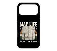 Carte, Vie, Connaissance de l'itinéraire, randonnée rétro Coque pour iPhone 17 Pro Max