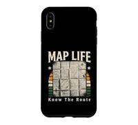 Carte, Vie, Connaissance de l'itinéraire, randonnée rétro Coque pour iPhone XS Max