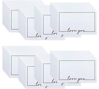 Carte Vierge-80 Pièces 90x54mm ""Love You"" Cartes De Papier Vierges,Carte De Postale,Cartes En Papier Pour Bricolage,Au Message Graffiti(Peut Être Utilisé Avec Nos Enveloppes)