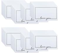 Carte Vierge-80 Pièces 90x54mm Love You Cartes De Papier Vierges,Carte De Postale,Cartes En Papier Pour Bricolage,Au Message Graffiti(Peut Être Utilisé Avec Nos Enveloppes)
