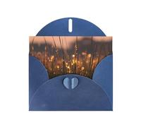 Carte vierge bleue à carreaux et perles VVXBHGR Motif rosée du matin