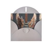 Carte vierge grise à carreaux et perle - Beau bloc de notes vierge VVXBHGR - Motif guitare rétro