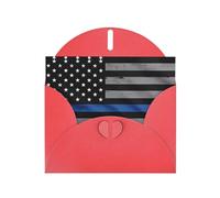 Carte vierge rouge à carreaux de vacances et perle magnifique bloc de notes vierges VVXBHGR American Thin Blue Line Flag Pattern