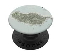 Carte vintage de l'île de Madère (1904) PopSockets PopGrip Interchangeable