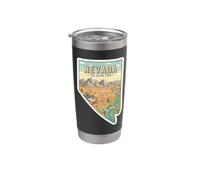 Carte vintage du Nevada pour les aventuriers Gobelet isotherme en acier inoxydable double paroi