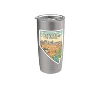 Carte vintage du Nevada pour les aventuriers Gobelet isotherme en acier inoxydable double paroi