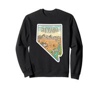 Carte Vintage du Nevada pour Les aventuriers Sweatshirt