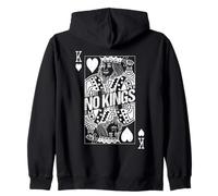 Carte Vintage No Kings in America Protest King of Hearts Sweat à Capuche