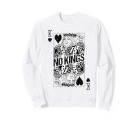 Carte Vintage No Kings in America Protest King of Hearts Sweatshirt
