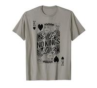 Carte Vintage No Kings in America Protest King of Hearts T-Shirt