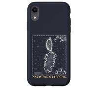 Carte Vintage Sardaigne et Corse Îles méditerranéennes Coque pour iPhone XR