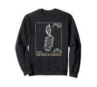 Carte Vintage Sardaigne et Corse Îles méditerranéennes Sweatshirt