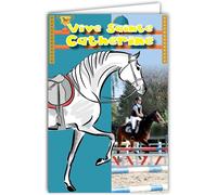 Carte Vive Sainte Catherine Bonne Fête 25 Novembre Pour Jeune Fille Enfant Adolescente Amie Copine Championne Équitation Poney Cheval Animal Sport - Avec Enveloppe Blanche Format 12x17,5cm