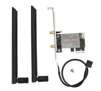 Carte Wi-FI PCIE, Double Antenne 6000 Mbps BT 5.2, Adaptateur Réseau Fil Wi-FI 6E pour 11 10 (Pas de Base d'antenne)