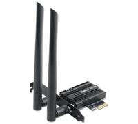 Carte WiFi 6E Intel AX210 PCIe - 5400Mbps Tri-Bande 6G/5G/2.4G (160MHz), Bluetooth 5.3, Adaptateur sans Fil Ultra-Latence avec Support Low Profile pour Gaming, Windows 11/10 (64 Bits) Uniquement