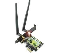 Carte WiFi 6E PCIe AX 5400Mbps, Intel WiFi 6E AX210, Bluetooth 5.2, Carte WiFi 6 Bluetooth PCIe 6G/5G/2.4G pour PC Windows 11/10(64Bit)