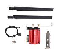 Carte WiFi AX210 PCIE, jusqu'à 5374 Mbps, 2,4 G 5,8 G 6 G 3 Bandes sans Fil WiFi 6 avec BT 5.3, Adaptateur sans Fil de Cryptage WPA3 avec MU MIMO, pour Win 10 11