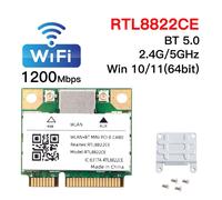 Carte WiFi double bande Mini Pcie RTL8822CE 1200Mbps,adaptateur sans fil Bluetooth 5.0,dongle WIFI 802.11ac pour Win10/11 mieux 7260HMW - Type RTL 8822CE
