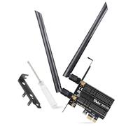 Carte WiFi PCIe AXE5400 Intel AX210 Tri-Bandes WLAN 6E avec Bluetooth 5.3 (6GHz/5GHz/2.4GHz) Carte réseau sans Fil Carte WiFi pour PC Windows 10/11